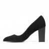 Women stylish, elegant shoes 1278 black antilopa