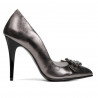 Women stylish, elegant shoes 1279 silver pearl