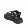 Children sandals 529 black+silver