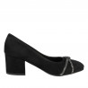 Women stylish, elegant shoes 1336 black antilopa