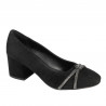 Women stylish, elegant shoes 1336 black antilopa