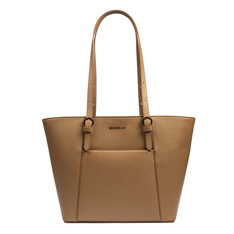 Women shoulder bag 021g brown caviar