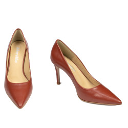 Women stylish, elegant shoes 1320 brown