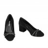 Women stylish, elegant shoes 1336 black antilopa