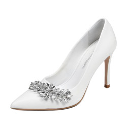 Women stylish, elegant shoes 1300 white