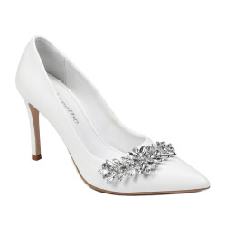 Women stylish, elegant shoes 1300 white