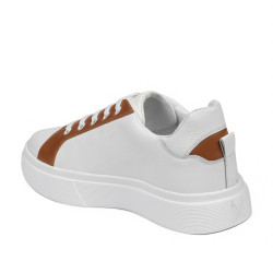 Women sport shoes 6073 white+camel