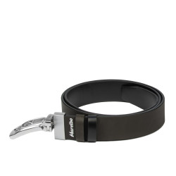 Men belt 71b bicolored black lucios+cafe