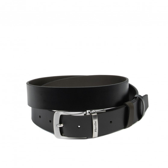 Men belt 71b bicolored black lucios+cafe