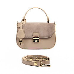 Women hand bag 022g taupe combined