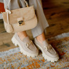 Women hand bag 022g beige latte combined lifestyle