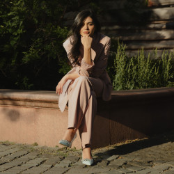 Women stylish, elegant shoes 1300 baby blue lifestyle