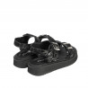 Small children sandals 81c black+silver