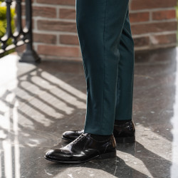 Men stylish, elegant shoes 964 black florantic