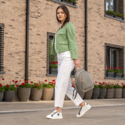 Women sport shoes 6073 white+gray lifestyle