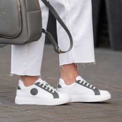 Women sport shoes 6073 white+gray lifestyle