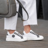 Women sport shoes 6073 white+gray lifestyle