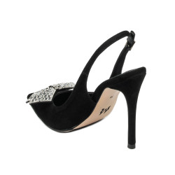 Women sandals 1316 black velour