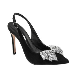 Women sandals 1316 black velour