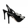 Women sandals 1316 black velour