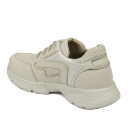 Teenagers stylish, elegant shoes 8001 beige combined