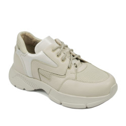 Teenagers stylish, elegant shoes 8001 beige combined