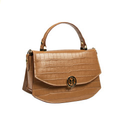 Women hand bag 023g croco brown