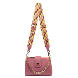 Women shoulder bag 003g pink zmeura