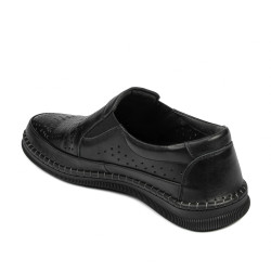 Men loafers, moccasins 925 black