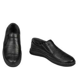 Men loafers, moccasins 925 black
