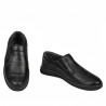 Men loafers, moccasins 925 black