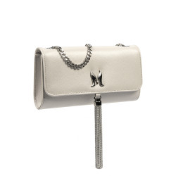 Women shoulder bag 008g 01 light gray caviar