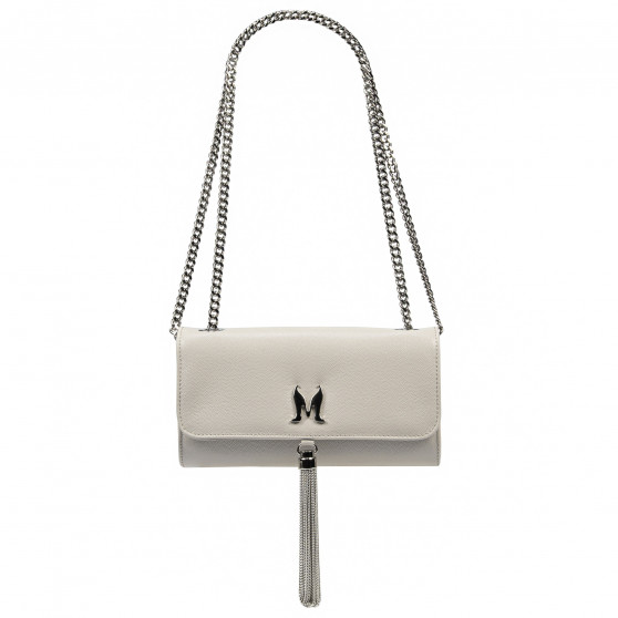 Women shoulder bag 008g 01 light gray caviar