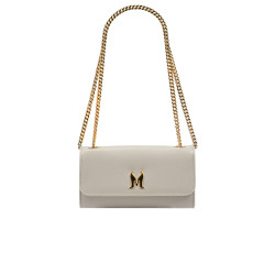 Women shoulder bag 012g light gray caviar