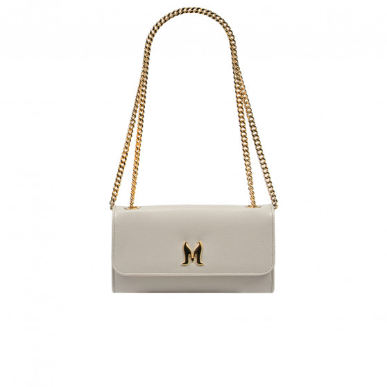 Women shoulder bag 012g light gray caviar