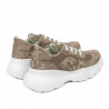 Women sport shoes 6053 cappuccino camuflaj combined