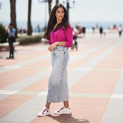 Women sport shoes 6073 white+fuxia lifestyle