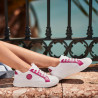 Women sport shoes 6073 white+fuxia lifestyle