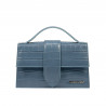 Women shoulder bag 028g 01 croco blue