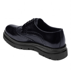 Men stylish, elegant shoes 972 patent indigo combined
