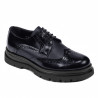 Men stylish, elegant shoes 972 patent indigo combined