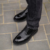 Men stylish, elegant shoes 972 black florantic combined