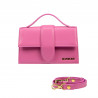 Women shoulder bag 028g pink fuxia