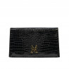 Women shoulder bag 029g croco patent black