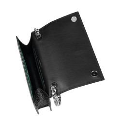 Women shoulder bag 029g 01 croco patent black