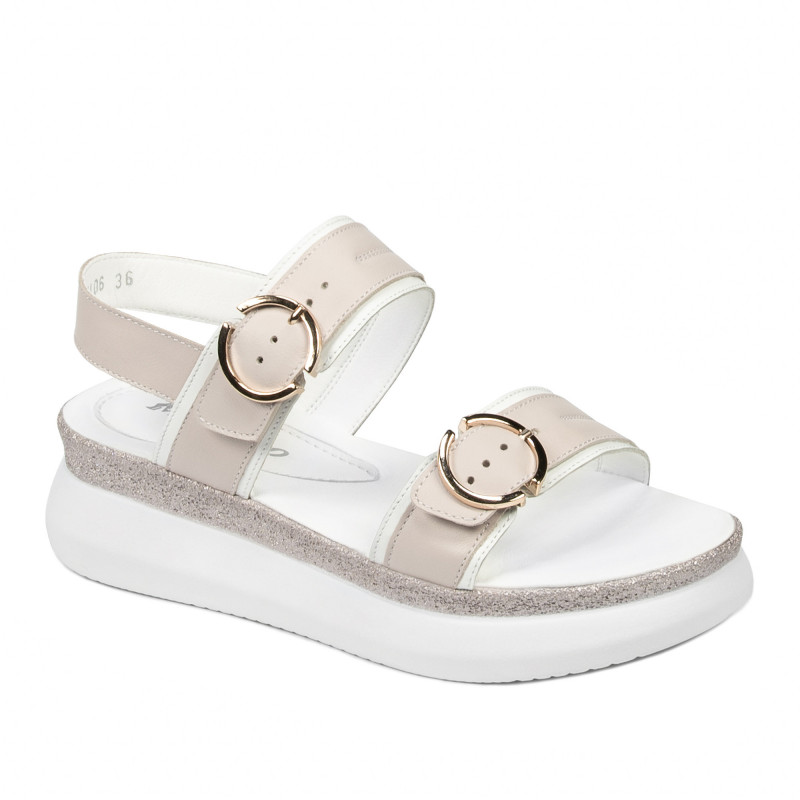 Women sandals 5106 white+ivory