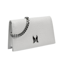 Women shoulder bag 029g 01 croco white