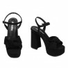 Women sandals 1310 black velour