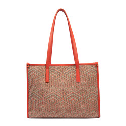 Women beach bag 031-1g motiv pink combined+orange