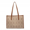 Women beach bag 031-1g motiv brown combined